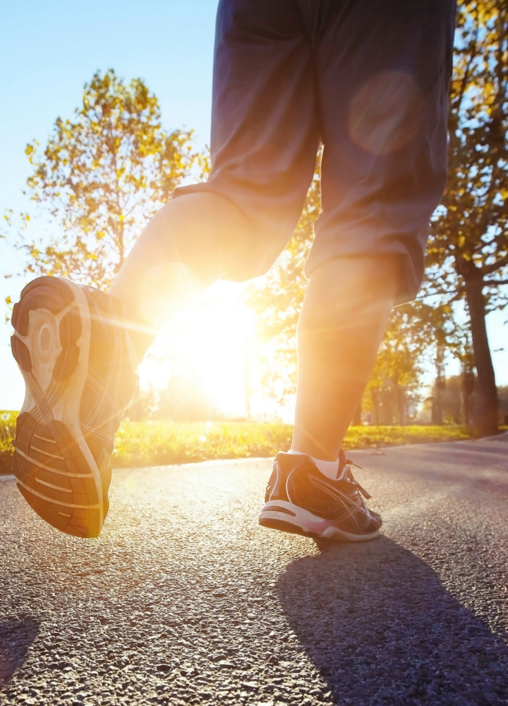 Joggen im Sonnenschein